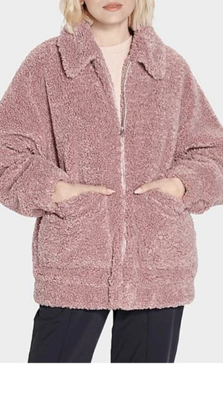 UGG Jackets & Blazers - UGG  Pink Kaley Teddy Bear Jacket szXS